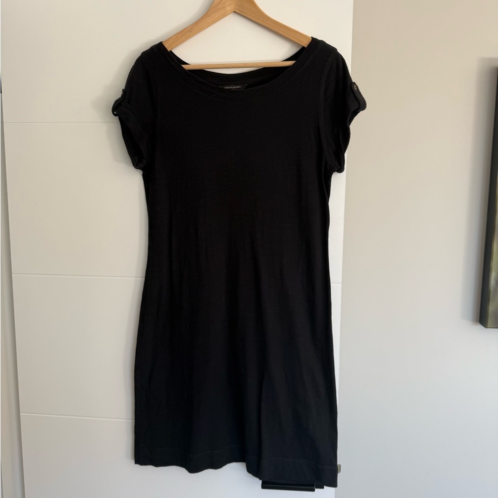 Banana Republic Classic Black T-Shirt Dress